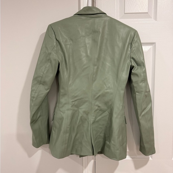 Zara Sage Green Double-Breasted Blazer - Picture 4 of 4